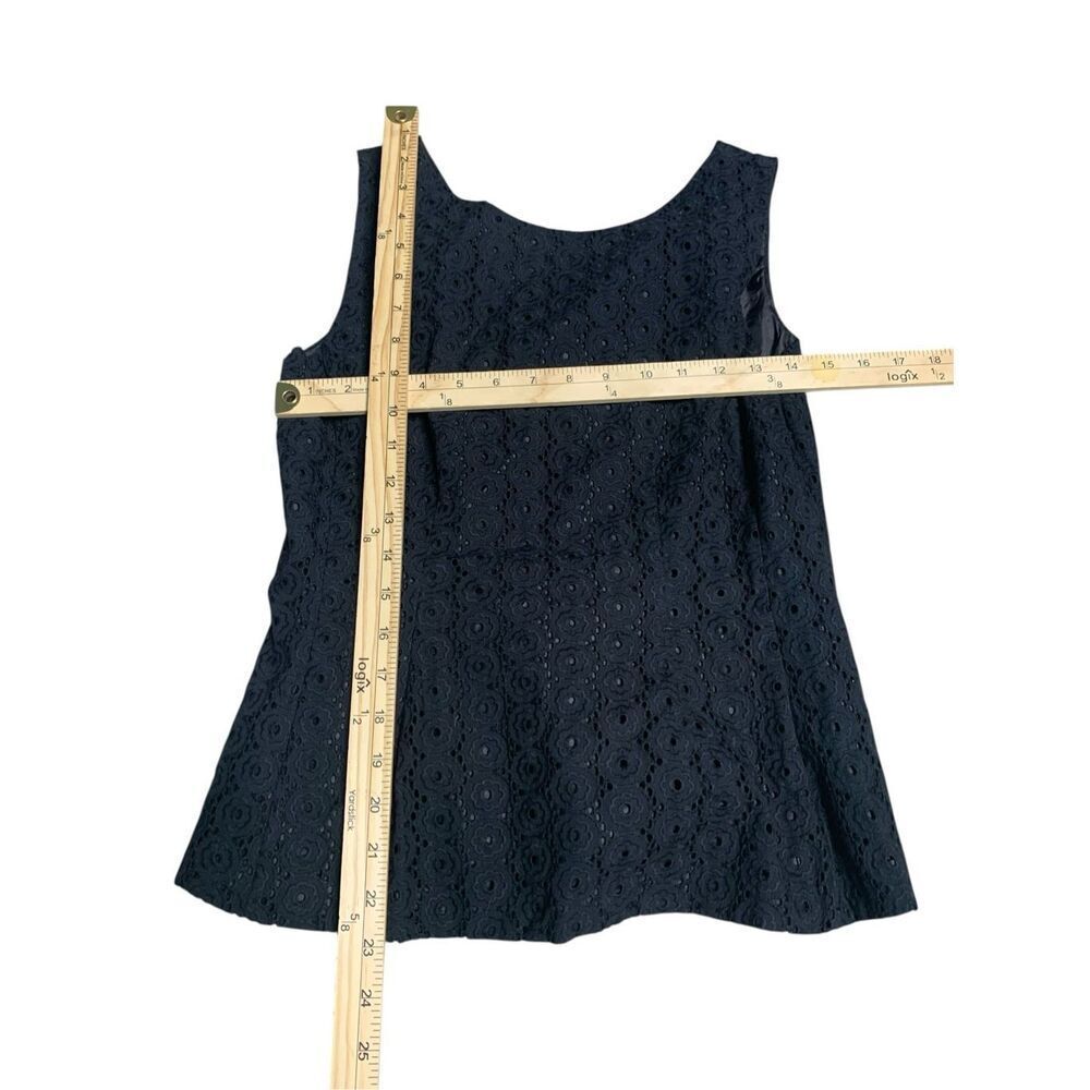 kate spade Black Eyelet Sleeveless Blouse (M fits small) - Picture 6 of 6